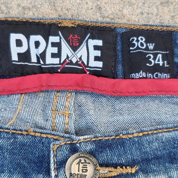 PREME Distressed Denim Jeans - Picture 5 of 7